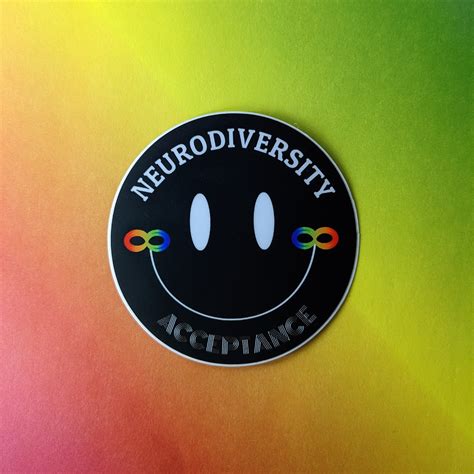 Neurodiversity Acceptance Smiley Face Sticker Matte Vinyl Etsy