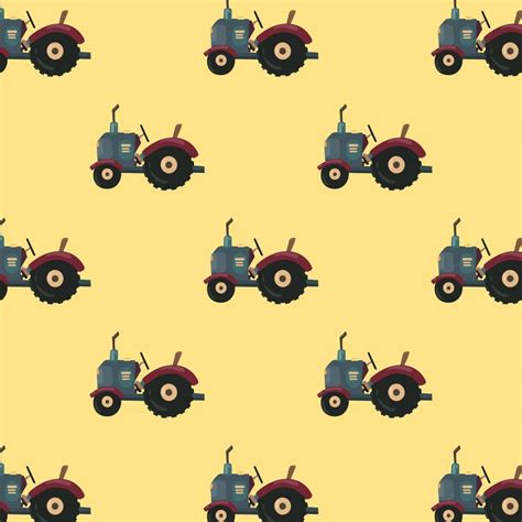 Tractor pattern. Children's illustration, pattern for wallpaper ...