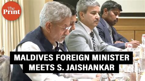 Maldives Foreign Minister In India Holds Talks With S Jaishankar