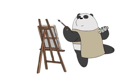 We Bare Bears Panda Painting transparent PNG - StickPNG