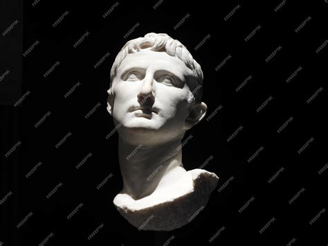 Premium Photo | Ancient greek roman marble bust head augustus museum