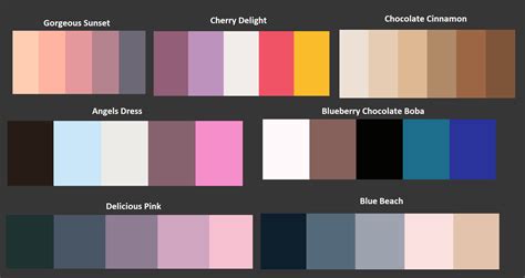 Color Palette With Names Ashley Drawer Illustrations ART Street