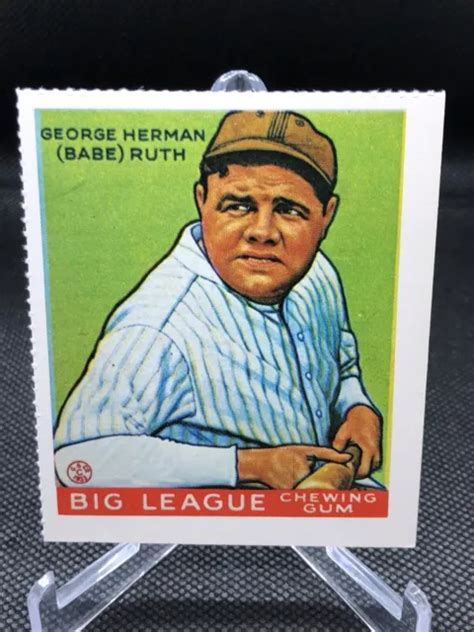 Carte De Baseball Babe Ruth New York Goudey R Impression Eur