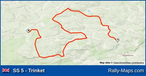 SS 5 Trinket Stage Map Pirelli International Rally 1994 BRC