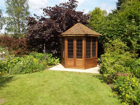 Traditional Hexagonal Cedar Summerhouse With Leaded Lights Cedar Garden