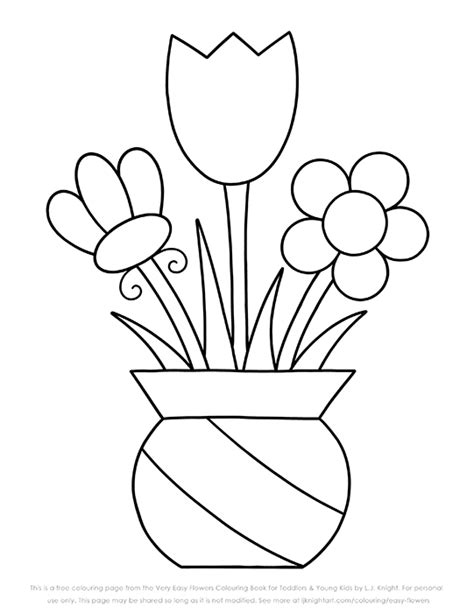 Free Easy Flower Coloring Pages Best Flower Site