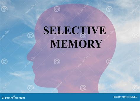 Selective Memory Concept Stock Illustration Illustration Of