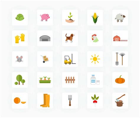 Agriculture Flat Vector Icons S11262101 – Infografolio