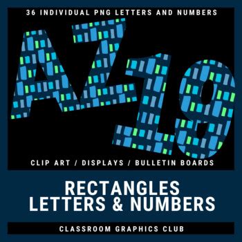 Rectangles Letters And Numbers Clip Art Bulletin Board Displays