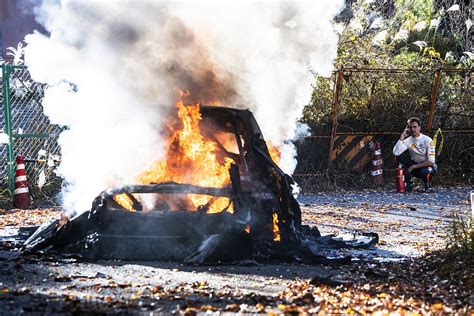 答えは”消し炭”の中ヒョンデ、wrcラリージャパンで出火トラブルもマシン全焼により「原因は把握できない」