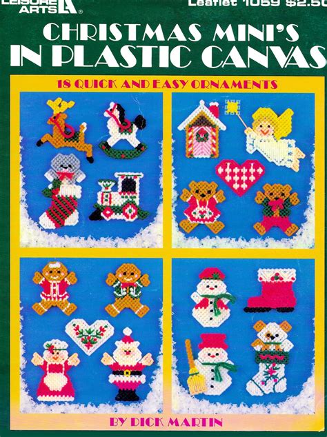 Vintage Plastic Canvas Pattern Book Pdf Download Mini Christmas Ornament Plastic Canvas Pattern