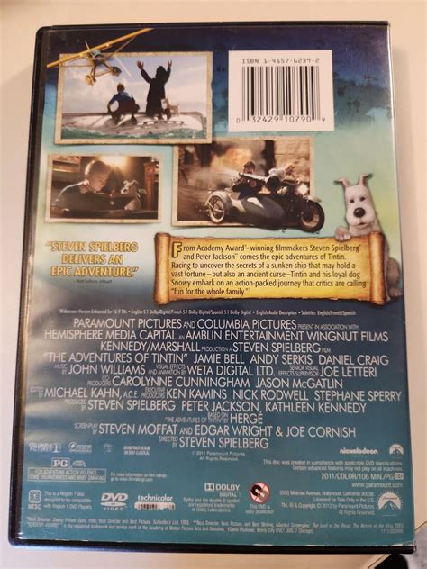 The Adventures Of Tintin Dvd Ebay