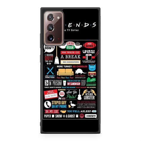 Friends Tv Show Infographic Poster Samsung Galaxy Note 20 5g Note 20 Ultra 5g Case Merchprintz