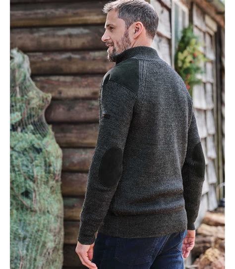 Charcoal 100 Pure Wool Hill Walker Jumper WoolOvers UK