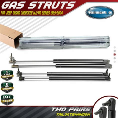 4x Tailgate Rear Window Gas Struts For Jeep Grand Cherokee Wj Wg 1999 2004 Suv Ebay