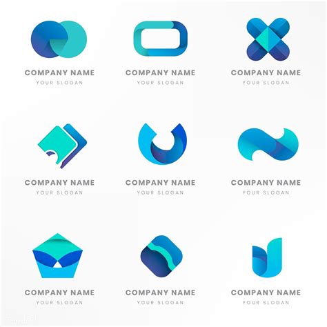 Blue logo branding design vector set | premium image by rawpixel.com ...