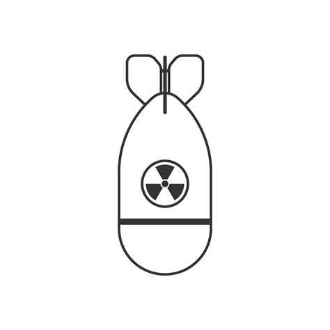 Nuclear bomb in outline style vector 24730468 Vector Art at Vecteezy