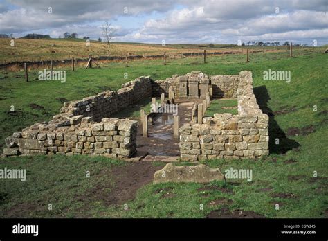 Hadrian S Wall Temple Of Mithras Carrawburgh Northumberland England UK