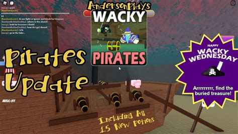 Andersonplays Roblox Wacky Wizards 🏴‍☠️pirates🏴‍☠️ Update Pirate Hat Ingredient Potions Youtube