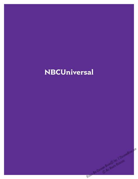 NBCUniversal - ColoringBook.com | Really Big Coloring Books®