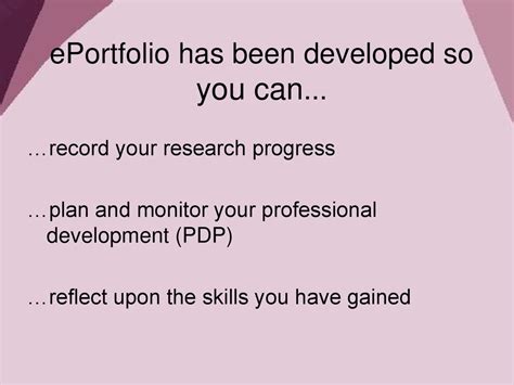 Eportfolio And Personal Development Planning Ppt Download