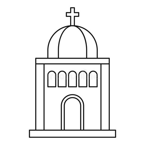 Icono De La Iglesia Estilo Del Esquema Stock De Ilustraci N