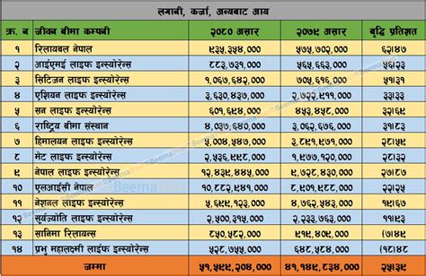 जीवन बीमा कम्पनीहरुको लगानी कर्जा तथा अन्यबाट आय आम्दानी २५ प्रतिशतले