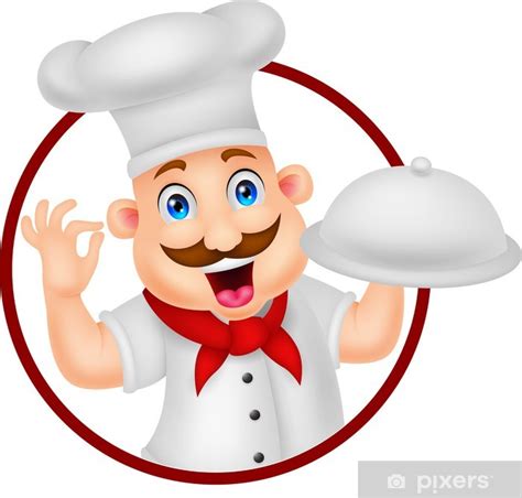 Póster Personaje de dibujos animados cocinero PIXERS ES