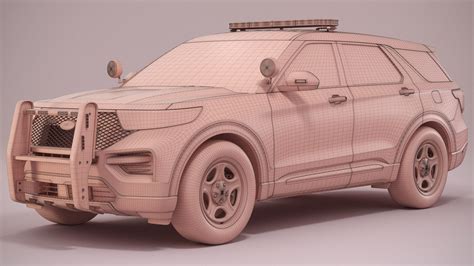 Ford Explorer 2023 Police - 3D Model by 3dacuvision