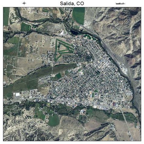 Aerial Photography Map of Salida, CO Colorado