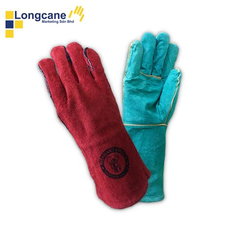 36cm Red Color Double Layer Thick Welding Gloves Longcane Marketing