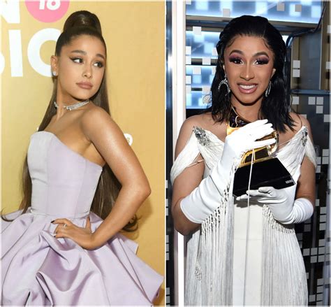 Ariana Grande Reacts To Cardi B S Win Rapper Shares Rap Album Of The