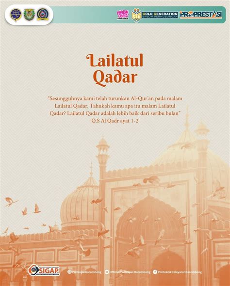 Lailatul Qadar Sesungguhnya Kami Telah Turunkan Al Quran Pada Malam