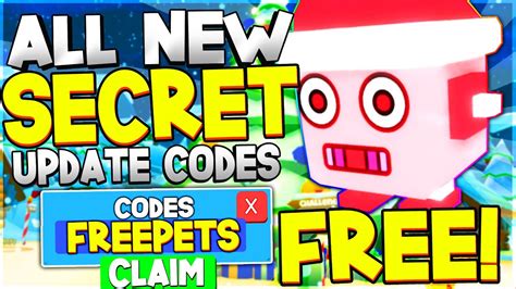 All New Secret Pet Christmas Update Codes In Bubble Gum Simulator