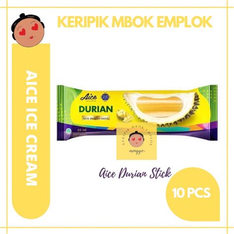 Jual Aice Ice Cream Es Krim Durian Duren Stick 65ml 10 Pcs Indonesia