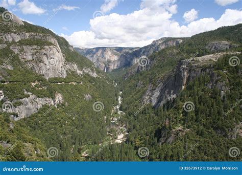 Yosemite Valley From Road To Hetch Hetchy Stock Photo Image Of