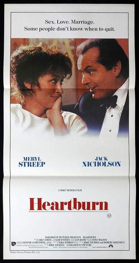 HEARTBURN Original Daybill Movie poster JACK NICHOLSON