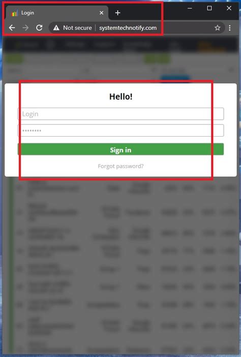system tech notify virus removal