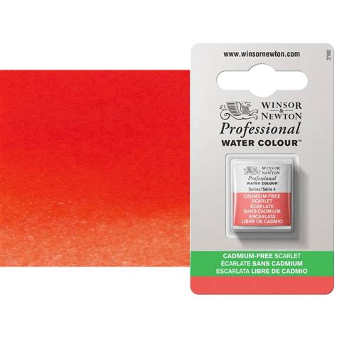 Winsor Newton Professional Watercolor Half Pan Cadmium Free Scarlet