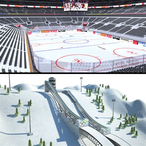 ice hockey arena 3d model