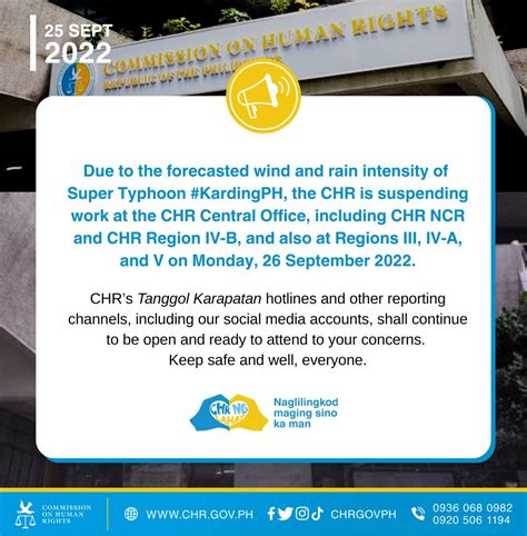 CHR Philippines On Twitter NOTICE TO THE PUBLIC Due To The