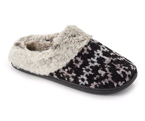 Women S Chenille Fair Isle Slippers Big Lots