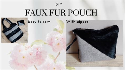 Diy Zipper Pouchmaking Faux Fur Small Pouch Baghow To Sew Pouch