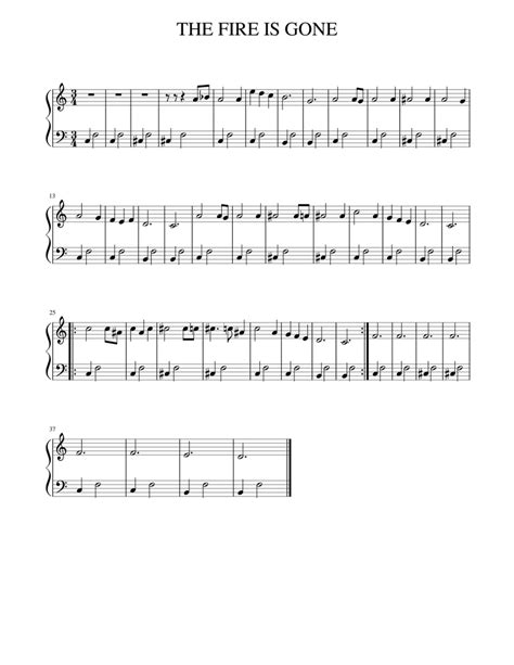 The Fire is Gone – Heaven Pierce Her THEFIREISGONE Sheet music for ...