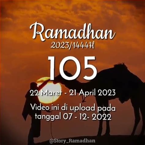 Hitung Mundur Ramadhan 2023 105 Hari Lagi Youtube