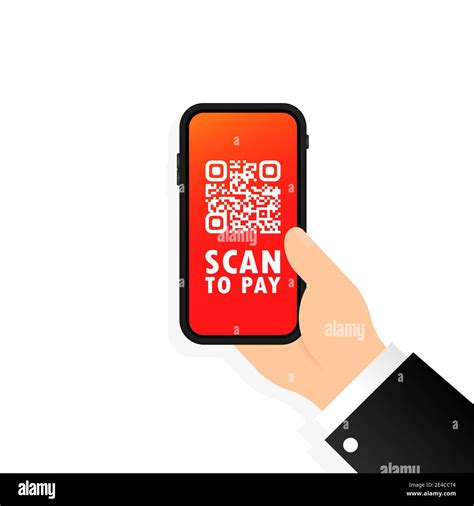 Escanee El Código Qr Para Pagar Con El Teléfono Móvil Smartphone Escaneando Código Qr