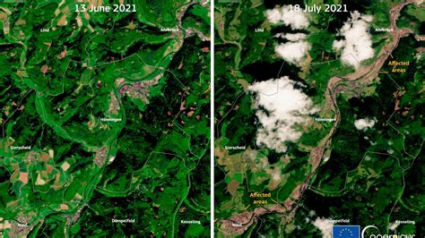 Germany floods: Before and after satellite images show devastation caused | World News | Sky News