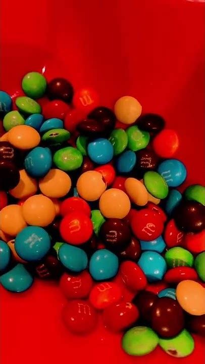 Satisfying Sound Yummy Colorful Mandms Chocolate Candies Shorts Mandms