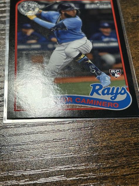 Junior Caminero Topps Series Rc Black Frame Tampa Bay Rays