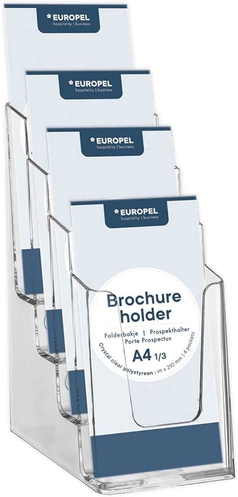 EUROPEL Porte Brochures Multicases Support De Brochure Acrylique